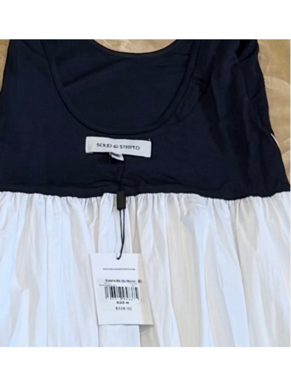 Solid & Striped The Samantha Colorblock Mixed Media Maxi Dress Size M - Picture 6 of 6